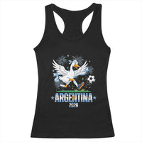 Funny Argentina Soccer Goose Racerback Tank Top Football Fan Graphic