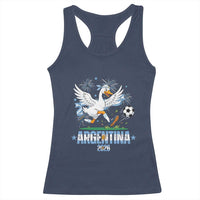 Funny Argentina Soccer Goose Racerback Tank Top Football Fan Graphic