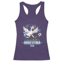 Funny Argentina Soccer Goose Racerback Tank Top Football Fan Graphic