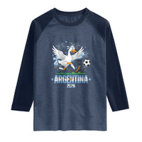 Funny Argentina Soccer Goose Raglan Shirt Football Fan Graphic