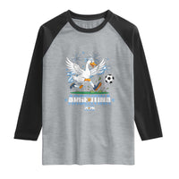 Funny Argentina Soccer Goose Raglan Shirt Football Fan Graphic