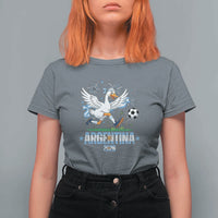 Funny Argentina Soccer Goose T Shirt For Women Football Fan Graphic