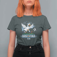 Funny Argentina Soccer Goose T Shirt For Women Football Fan Graphic