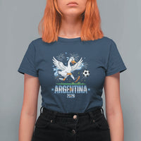 Funny Argentina Soccer Goose T Shirt For Women Football Fan Graphic