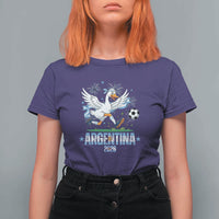Funny Argentina Soccer Goose T Shirt For Women Football Fan Graphic