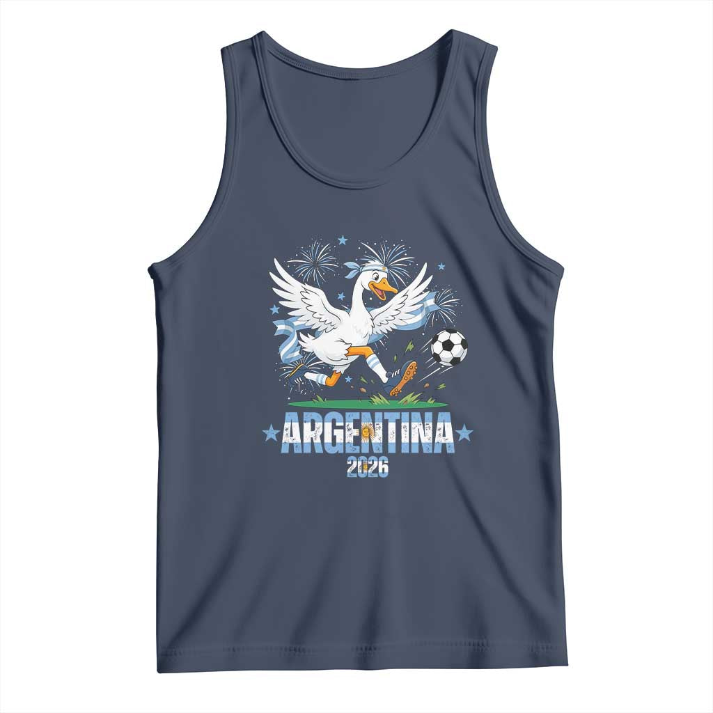 Funny Argentina Soccer Goose Tank Top Football Fan Graphic