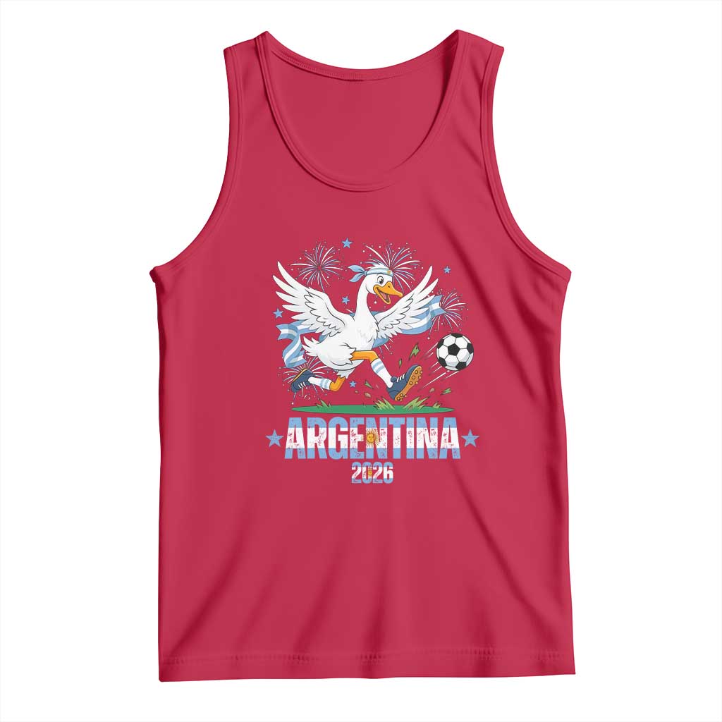 Funny Argentina Soccer Goose Tank Top Football Fan Graphic