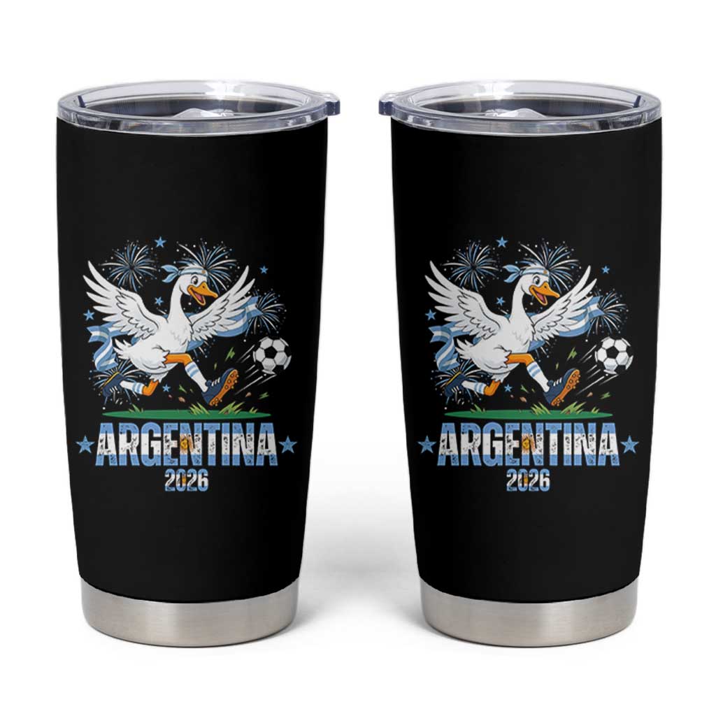 Funny Argentina Soccer Goose Tumbler Cup Football Fan Graphic
