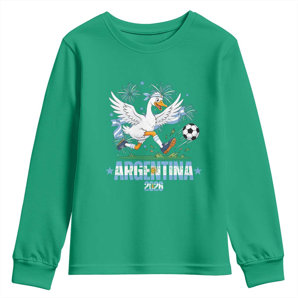 Funny Argentina Soccer Goose Youth Sweatshirt Football Fan Graphic