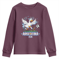 Funny Argentina Soccer Goose Youth Sweatshirt Football Fan Graphic