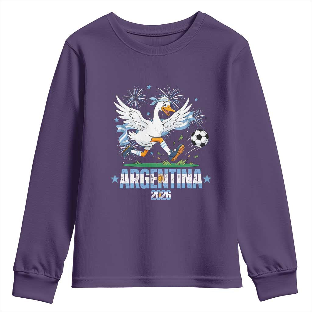 Funny Argentina Soccer Goose Youth Sweatshirt Football Fan Graphic