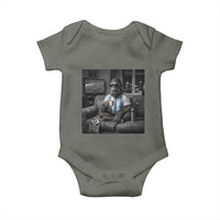 Funny Bigfoot Watching Soccer Baby Onesie Argentina Futbol Fan