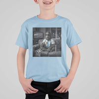 Funny Bigfoot Watching Soccer T Shirt For Kid Argentina Futbol Fan