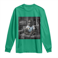 Funny Bigfoot Watching Soccer Long Sleeve Shirt Argentina Futbol Fan