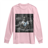 Funny Bigfoot Watching Soccer Long Sleeve Shirt Argentina Futbol Fan