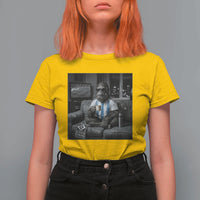 Funny Bigfoot Watching Soccer T Shirt For Women Argentina Futbol Fan