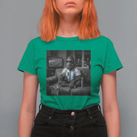 Funny Bigfoot Watching Soccer T Shirt For Women Argentina Futbol Fan