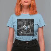 Funny Bigfoot Watching Soccer T Shirt For Women Argentina Futbol Fan