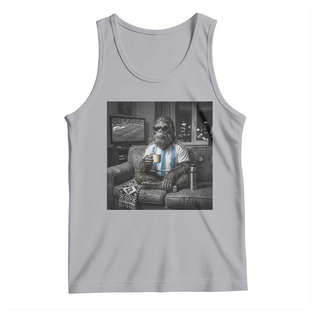 Funny Bigfoot Watching Soccer Tank Top Argentina Futbol Fan