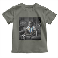 Funny Bigfoot Watching Soccer Toddler T Shirt Argentina Futbol Fan