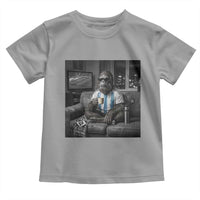 Funny Bigfoot Watching Soccer Toddler T Shirt Argentina Futbol Fan