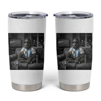 Funny Bigfoot Watching Soccer Tumbler Cup Argentina Futbol Fan