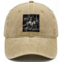 Funny Bigfoot Watching Soccer Washed Cotton Baseball Cap Argentina Futbol Fan