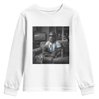 Funny Bigfoot Watching Soccer Youth Sweatshirt Argentina Futbol Fan