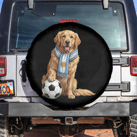 Golden Retriever Soccer Fan Spare Tire Cover Argentina Football Pride
