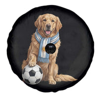 Golden Retriever Soccer Fan Spare Tire Cover Argentina Football Pride