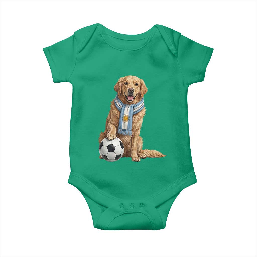 Golden Retriever Soccer Fan Baby Onesie Argentina Football Pride