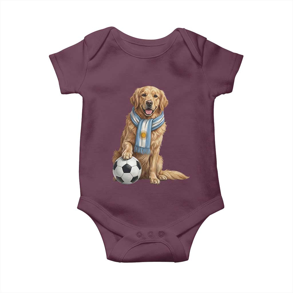 Golden Retriever Soccer Fan Baby Onesie Argentina Football Pride