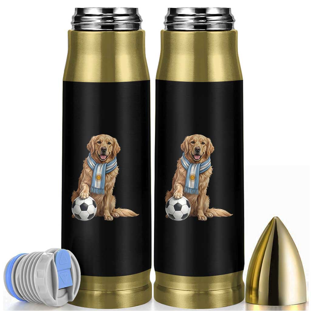 Golden Retriever Soccer Fan Bullet Tumbler Argentina Football Pride