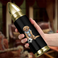 Golden Retriever Soccer Fan Bullet Tumbler Argentina Football Pride