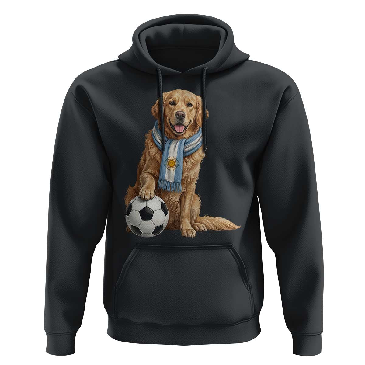Golden Retriever Soccer Fan Hoodie Argentina Football Pride