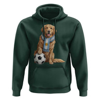 Golden Retriever Soccer Fan Hoodie Argentina Football Pride