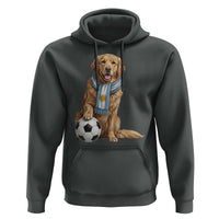 Golden Retriever Soccer Fan Hoodie Argentina Football Pride