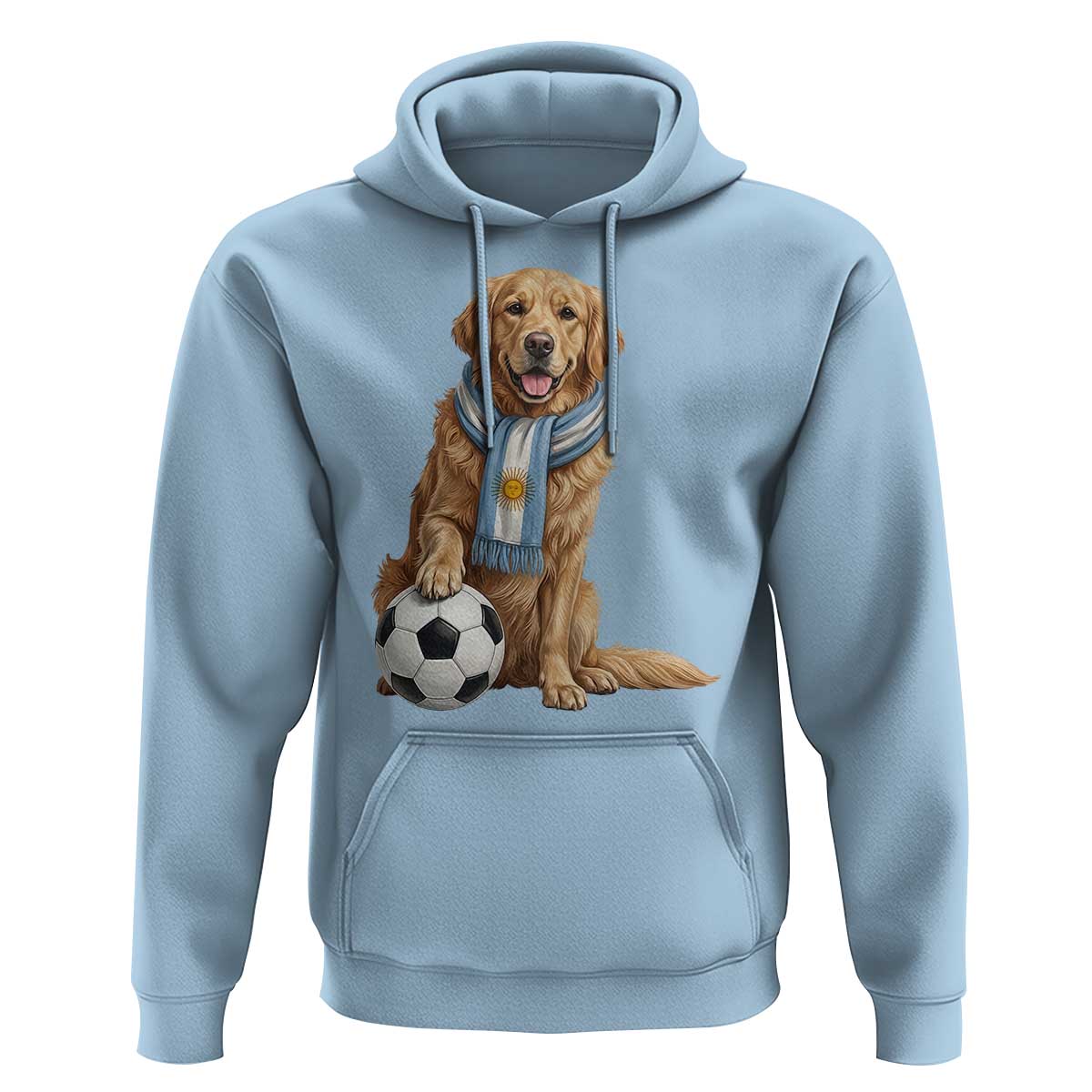 Golden Retriever Soccer Fan Hoodie Argentina Football Pride