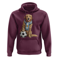 Golden Retriever Soccer Fan Hoodie Argentina Football Pride