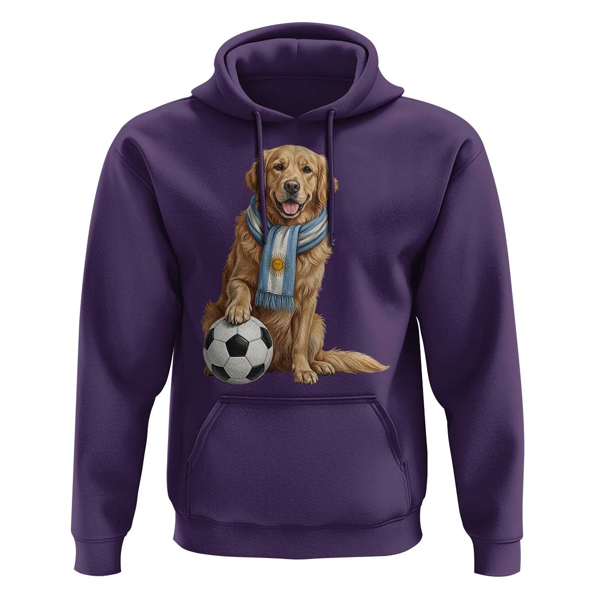 Golden Retriever Soccer Fan Hoodie Argentina Football Pride