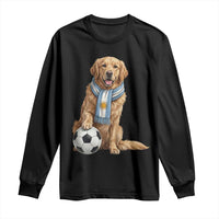 Golden Retriever Soccer Fan Long Sleeve Shirt Argentina Football Pride