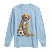 Golden Retriever Soccer Fan Long Sleeve Shirt Argentina Football Pride