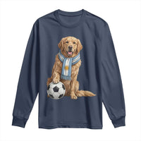 Golden Retriever Soccer Fan Long Sleeve Shirt Argentina Football Pride