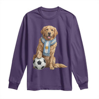 Golden Retriever Soccer Fan Long Sleeve Shirt Argentina Football Pride
