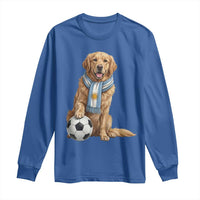 Golden Retriever Soccer Fan Long Sleeve Shirt Argentina Football Pride