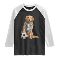 Golden Retriever Soccer Fan Raglan Shirt Argentina Football Pride