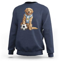 Golden Retriever Soccer Fan Sweatshirt Argentina Football Pride
