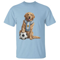 Golden Retriever Soccer Fan T Shirt Argentina Football Pride