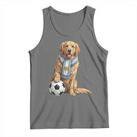 Golden Retriever Soccer Fan Tank Top Argentina Football Pride