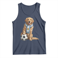 Golden Retriever Soccer Fan Tank Top Argentina Football Pride
